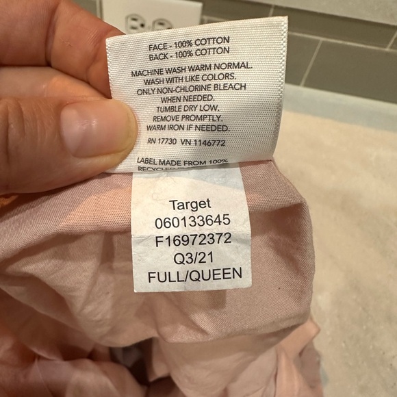 Threshold Pink Shabby chic Pillowcase Pillow Sham Blush - Picture 5 of 5